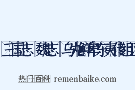 三国志·魏志·乌丸鲜卑东夷传组词是什么意思的图片